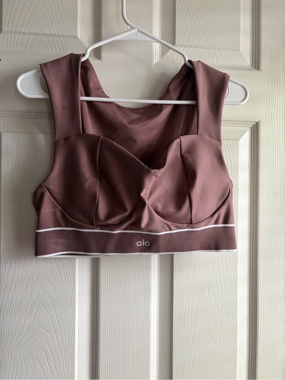 ALO Yoga Mauve Padded Crop Sports Bra
